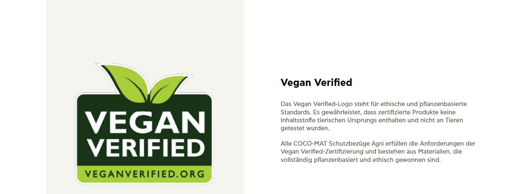 Vegan Verified Zertifizierung